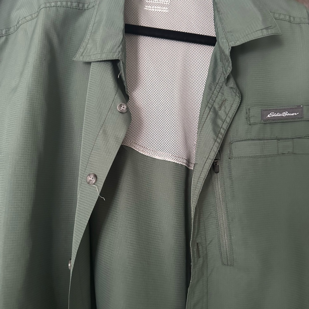 Eddie Bauer Men's Olive Shirt Jacket